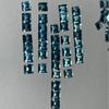 Topacio azul Londres natural cuadrado corte plano 2.5*2.5 3*3mm facetado producto terminado