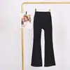 Pantalones Acampanados de Cintura Alta Lulu con Etiqueta, En Stock Envío Directo, Deportivos de Fitness Casual Adelgazantes de Alta Elasticidad para Mujer, Sensación de Piel Desnuda, Secado Rápido