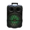 Altavoz Micrófono Colorido Móvil 12 pulgadas Bt-1206 Portátil para Exteriores Alto Volumen Altavoz Bluetooth Inalámbrico