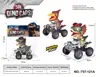 Juguete de motocicleta de dinosaurio para niños transfronterizo, de fricción, todoterreno de simulación, dinosaurio de cuatro ruedas, de fricción, para niños