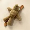 Muñeca de Oso Linda y Suave Pulsera de Bofetada Juguete de Peluche Muñeca de Oso Acostado Regalo Poliéster Hecho a Mano