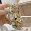Venda Direta da Fábrica do Popular Relógio Quadrado com Mostrador Quadrado Cravejado de Diamantes Estilo Chanel para Mulheres, Pulseira de Pedras Preciosas de Luxo Leve