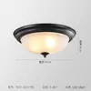 Luminária de teto vintage para quarto estilo italiano, Luminária redonda de tecido retro artística estilo sul-asiático para quarto principal, Luminária minimalista para escritório