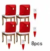 Decorações de Natal Capas de Cadeira de Natal Suprimentos para Festas de Natal Decorações Grandes para Cadeira de Natal