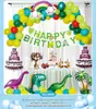 Set de globos de cumpleaños Suministros de decoración para diseño de fiestas al por mayor Niños Tema de dibujos animados Juguete Globo de película de aluminio Transfronterizo