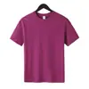Camiseta de Verano de Algodón Puro de Manga Corta, Colorida, Cuello Redondo, Ropa de Trabajo de Color Sólido, Actividades Grupales, Viajes Diarios, Estampado de Logo DIY