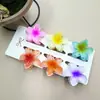 Coloridos Pasadores de Flor de Plumeria de 4 cm de Venta Caliente Europea y Americana, Pasadores Florales Transfronterizos, Elegantes Accesorios para el Cabello de Vacaciones para la Parte Posterior de la Cabeza