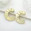 Pendientes de C-shape de Moda con Sentido de Diseño de Nicho para Mujer, Pendientes de Botón Versátiles y Modernos, Pendientes de Botón Geométricos, Joyería de Oreja Exquisita y Elegante para Mujer