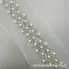 Bordado Computadorizado de Comércio Exterior Renda Étnica Decoração Pérola Código de Barras Fita Cordão de Osso de Carro Bordado com Fio de Ouro Malha Lantejoula Renda de Base