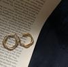 Arracadas Trenzadas de Dongdaemun Coreanas, Clips para Orejas, Pendientes de Aguja de Plata, Pendientes de Estilo Nuevo, Accesorios para Orejas de Mujer de Alta Gama y Elegantes