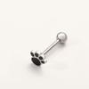 Novo Anel de Língua de Aço Inoxidável com Gotejamento de Óleo Coração Estrela Zircônia Atacado Personalizado Body Piercing Joias