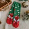 Meias de Natal de Veludo Coral Pontilhadas Meias Grossas de Pelúcia Quentes para o Inverno Meias de Chão para Homens e Mulheres Meias de Dormir Presentes