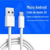 Atacado de fábrica Android V8 moldagem por injeção 1 metro mais de 2A cabo de dados de carregamento Micro para celular