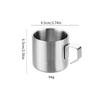 Taza de Agua de Acero Inoxidable de Doble Capa Más Vendida Transfronteriza, Taza de Café con Asa, Capacidad Adecuada, Diseño Antideslizante, Taza de Oficina