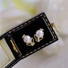 Origen de la Perla Fuerza Mayorista Bienestar Aretes de Perla de Agua Dulce Luz Fuerte Exquisitos Estilo ins Aretes de Oro de 14k