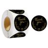 500/rolo 2,5cm rolo preto dourado obrigado por comprar decoração comercial adesivo etiqueta adesiva