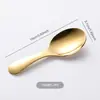 Colher e Garfo Portáteis de Aço Inoxidável 304 com Cabo Curto, Colher de Arroz para Crianças, Colher de Sobremesa para Sorvete, Garfo de Frutas, Mini Colher Pequena