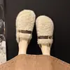 Pantuflas Peludas Baotou para Mujer Ropa de Exterior 2026 Nuevo Invierno Interior Suela Gruesa Aumentador de Altura Personas Bajas Zapatos de Pantuflas de Algodón Esponjosas