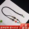 Collar con Cuerda para Colgante de Cuentas Dzi Thangka de Xizang al por Mayor Cordón Estilo Chino Hecho a Mano Collar con Colgante de Cuello Tejido de Cuerda
