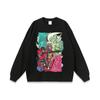 Camiseta de manga corta con estampado antiguo, lavada y pesada, de estilo americano, para hombre y mujer, estilo hip-hop, holgada, de media manga, de gran tamaño
