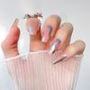 Douyin Chuanwu Champagne Diamante Olho de Gato Unhas Usáveis Luxo Leve Explosivo Adesivos de Unha Usáveis Outono e Inverno Mais Fácil de Combinar Transmissão Ao Vivo