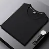 Camiseta Masculina de Seda Gelada Gordurosa Manga Curta Verão Fina Tamanho Plus Manga Meia Manga Stretch Secagem Rápida Roupas Fitness Camiseta
