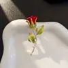 Broche de Rosa Exquisito de Alta Qualidade Estilo Coreano, Corsage Simples Elegante, Acessórios de Pino Personalizados Anti-Exposição para Terno