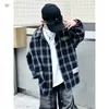 Meninos 2026 Novas Roupas de Outono Jaqueta Camisa Primavera Outono Camisa de Manga Longa Bonito Médio Grande Crianças Outono Xadrez Menino Tendência