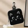 Porta-moedas com Estampa de Ratinho, Bolsa de Armazenamento Impermeável de Couro Sintético com Zíper, Estojo Multifuncional Mini para Fones de Ouvido