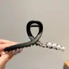 Grampo de Tubarão Grande de Acrílico de Alta Qualidade Acessório de Cabelo para Trás da Cabeça Presilha de Cabelo Cor Café Pegador Fosco Elegante