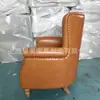 Silla de Oficina de Ocio Comercial Estilo Americano Moderno, Sofá Pequeño para Zona de Descanso en Sala de Estar, Silla Sofá Individual/Doble de Madera Maciza para Cafetería