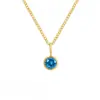 Collar de Piedra de Nacimiento Transfronterizo Colgante de Piedra de Nacimiento de Diciembre Acero Inoxidable Chapado en Oro Venta Directa de Fábrica