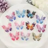 Pieza de Flor de Mariposa de Tul Fino de Doble Capa Hecha en Fábrica 5cm Pasador de Pelo Hecho a Mano para Disfraz Antiguo Hanfu Lazo