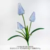 3 capullos de flor de tulipán artificiales, flores de seda, flores artificiales de plástico, decoraciones de sala de estar de alta gama, arreglos florales de boda