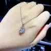 Nuevo diseño hipster colgante de luna y planeta de diamantes completos engaste de cobre circonita cadena de clavícula de moda collar de temperamento versátil para mujer