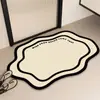 Tapete de Chão Absorvente para Banheiro de Lama Diatomácea de Formato Especial Transfronteiriço, Capacho de Porta de Banheiro Doméstico, Tapete para Pés Absorvente Antiderrapante