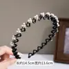 Tiara de Pérola para Mulheres, Ferramenta de Penteado para Arrumar Franja e Cabelos Soltos, Tiara de Luxo para Lavar o Rosto, Presilha Antiderrapante, Acessório de Cabelo, Elástico de Cabelo