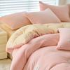 Edredón de invierno, edredón, funda de edredón, un juego de ropa de cama, juego completo de edredón de invierno acolchado y cálido, núcleo individual, dormitorio extraíble y lavable