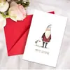 50 Tarjetas Creativas Nuevas de Material para Decoración Navideña con Sobres para Compra Directa Transfronteriza