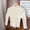 [Em estoque] outono einverno moda todos - correspondência meninas bebê gola alta laço assentamento camisola meninas meninas camisa de assentamento