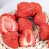 Bolo Seco de Morango Liofilizado Decoração Fruta Seca Flor de Neve Crocante Assado Comercial 500g Morango Inteiro Crocante Lanches para Grávidas
