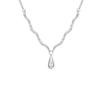 Collar Minimalista Cool con Colgante de Gota de Agua para Mujer, Versátil y Único, Apilable, Cadena Clavicular Choker de Moda Nuevo