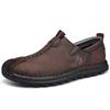 Sapatos Masculinos Transfronteiriços 2025 Verão Novos Sapatos Casuais Masculinos Tendência Couro Tamanho Grande Costurados com Cadarço Sapatos de Trabalho para Exterior