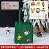 Saco de maçã de Natal transfronteiriço Saco de presente de flanela com desenho animado bronzeado com laço Sacola de presente de doces para crianças
