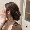 Presilha de Garra para Cabelo com Bolinhas Rosa Khaki Claro Deslumbrante para Mulheres, Toque de Luxo, Presilha para Coque na Parte de Trás da Cabeça, Nova Chegada Outono 2026