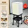 Lixeira Residencial de Alto Valor, Sem Necessidade de Dobrar, Cozinha Sala de Estar Tamanho Grande Grande Capacidade Móvel com Tampa Lixeira Tipo Prensa