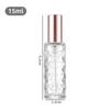 Botella de Perfume de Vidrio Creativa con Relieve de Corazón 10ml Sub-Botella de Perfume de Alta Gama Portátil con Bolita Rodante Botella para Aceites Esenciales Botella de Muestra