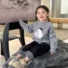 Suéter para Meninas 2025 Outono e Inverno Novo Estilo Estilo Ocidental Bebê Menina Estilo Coreano Infantil Gola Redonda Jacquard Suéter Tricotado