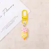 Llavero de Bob Esponja de resina, colgante lindo de dibujos animados, llavero de cuentas DIY, accesorios de anime, suministro al por mayor
