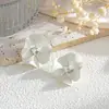 Brincos de Flor Zircônia Azul Klein 2026 Nova Moda Brincos Estilosos com Personalidade e Senso de Design em Estilo Floresta
